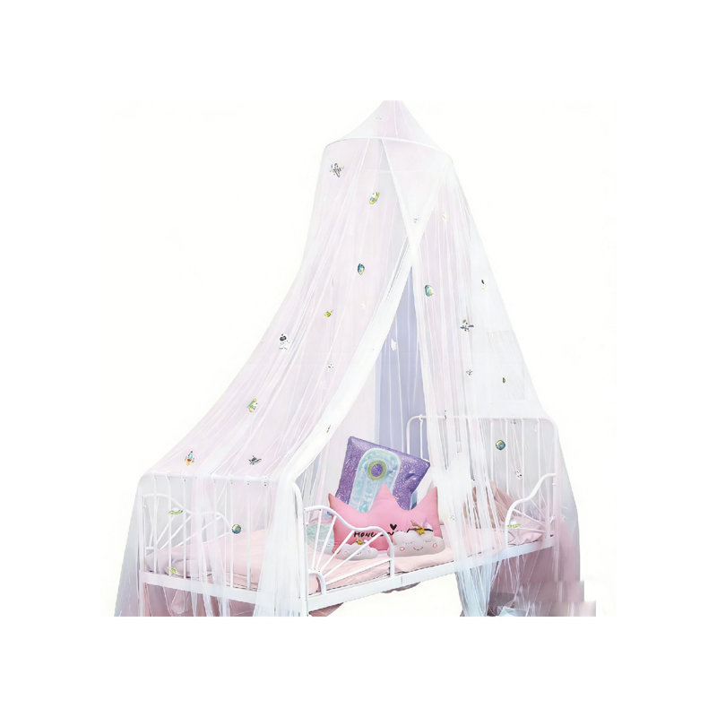 Bed Canopy with Glowing Space in The Dark,Mosquito Net Canopy for Girls or Boys Room, Fire Retardant Fabric