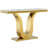 46.85" Marble Coffee Table for Living Room Modern White Faux Marble Center Table with Stainless Steel Frame,Elegant Rectangular Accent Cocktail Sofa Table for Home Office-219034691