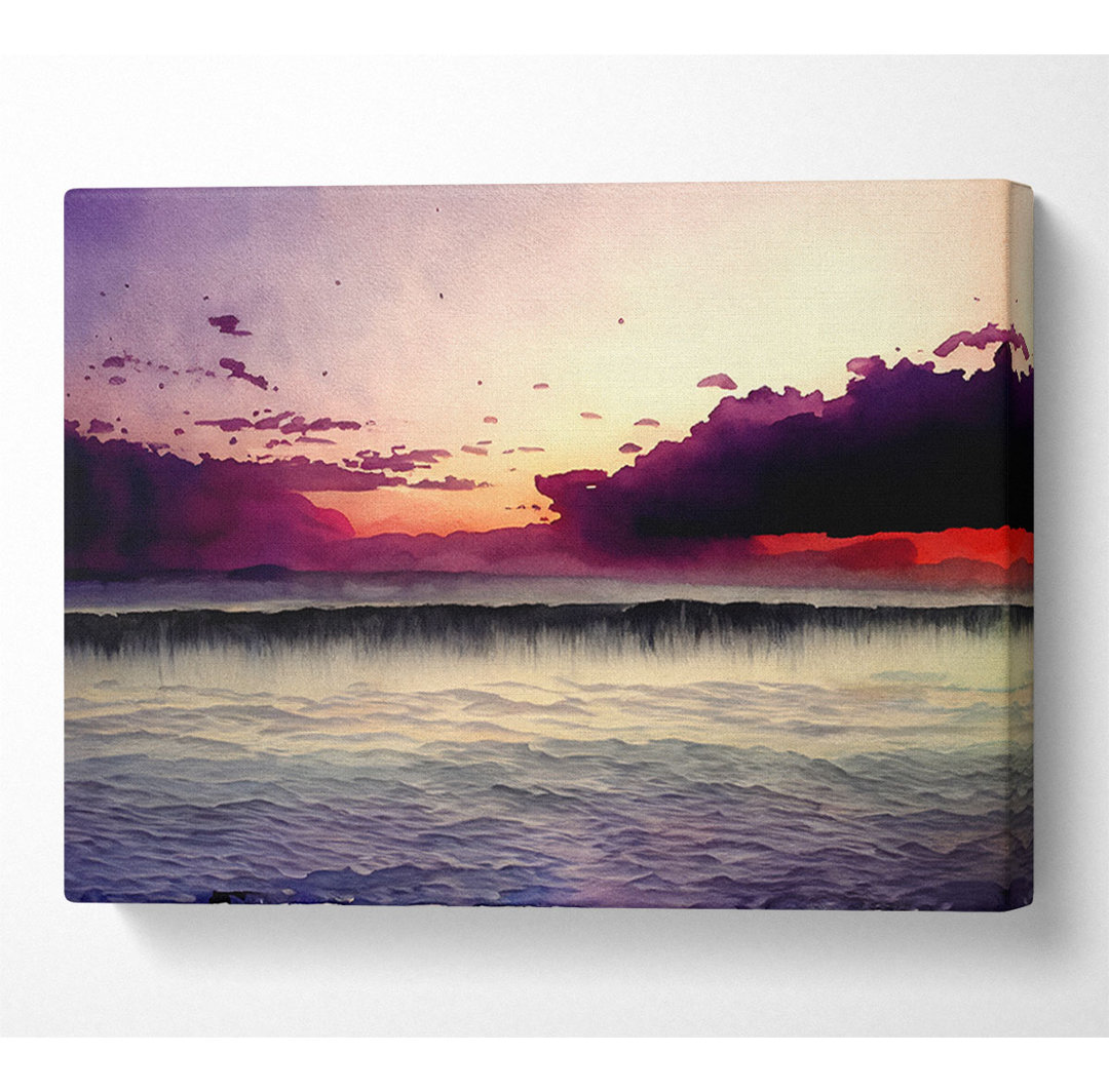 Ocean Wave Twilight - Leinwanddrucke auf Leinwand