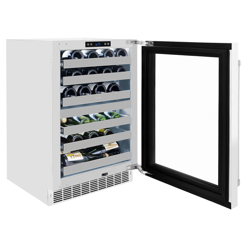 23.88 44 Bottle Wine Refrigerator, White Matte