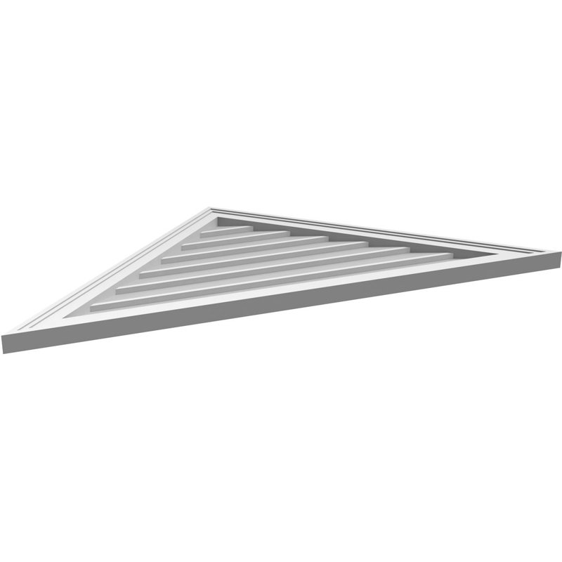Ventilateur à pignon en uréthane non fonctionnel à fixation triangulaire brun clair 12/12, H 24 po x l 48 po x P 1,5 po