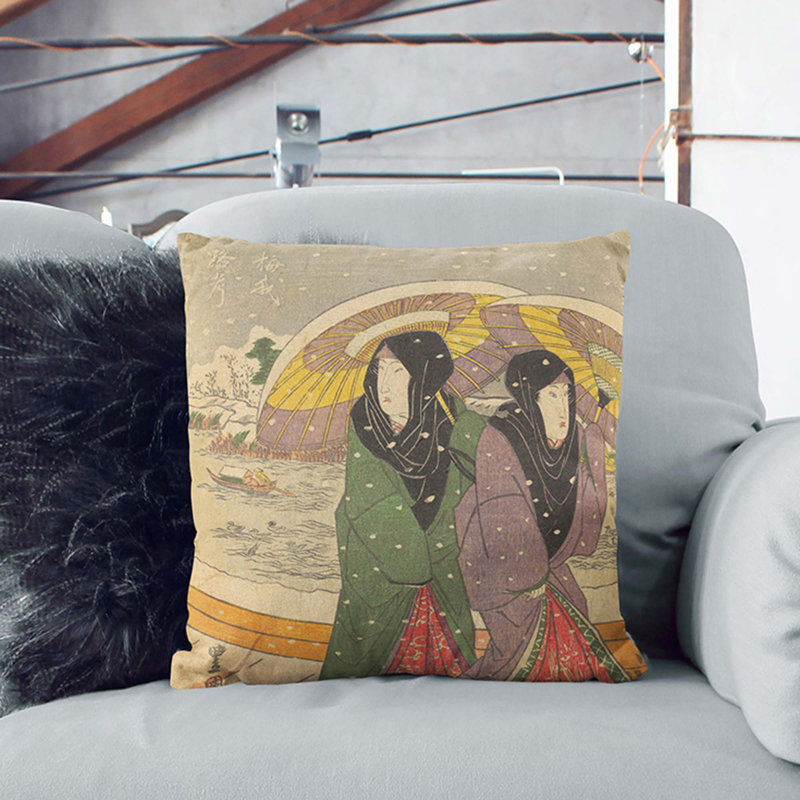 Square Throw Cushion, 40cm H x 40cm W x 15cm D