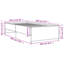 Structure de lit vidaXL Base de lit Mobilier de chambre à coucher bois d'ingénierie et métal-270838735-270838729