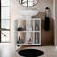 Armoire de rangement H 24,4 po, 1 porte, 4 tablettes, 2 pieds, blanc - Salle de bain-2023151179
