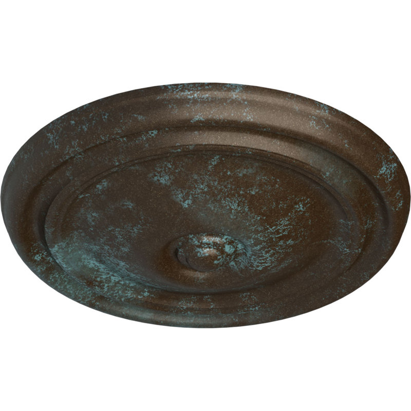 Médaillon de plafond H 12 po x l 12 po x P 1,75 po Reese, Patine bleue bronze