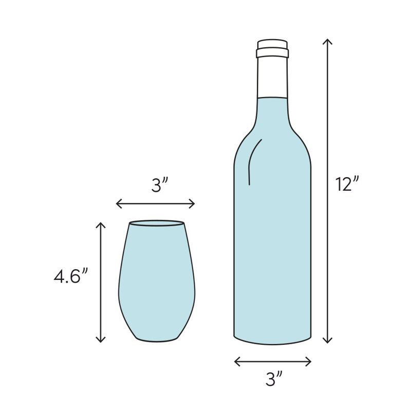 Lockheart Seas & Greetings 24 oz. Verre à vin sans pied