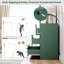 Commode 9 tiroirs, commode cannelée moderne de 59 po de largeur avec poignées en métal doré-129457876