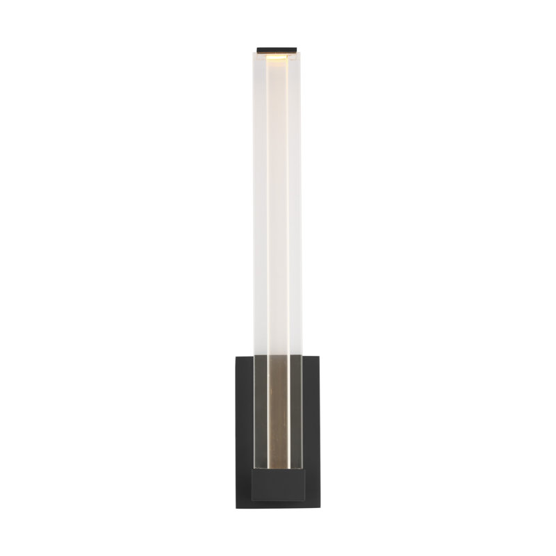 Reiya Square 1 - Light LED Armed Sconce, Nightshade Black
