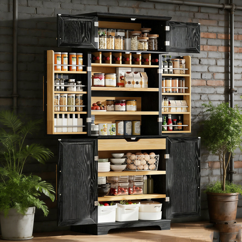 Garde-manger Farmhouse avec 8 tablettes de porte