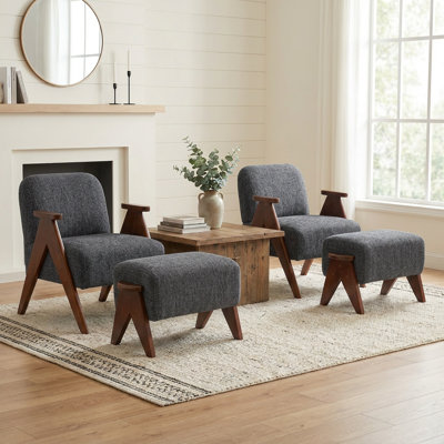 Fauteuil avec repose-pieds Bula