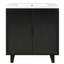 Ensemble de meuble-lavabo 30 po avec lavabo, armoire combinée, armoire de rangement pour salle de bain, structure en bois massif-845321777