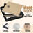 10"X10" Shadow Boxes Display Cases With Soft Linen Back Deep Wood Glass 3D Shadow Box Set For Wall And Tabletop Baby Sports, 2 Pack Black
