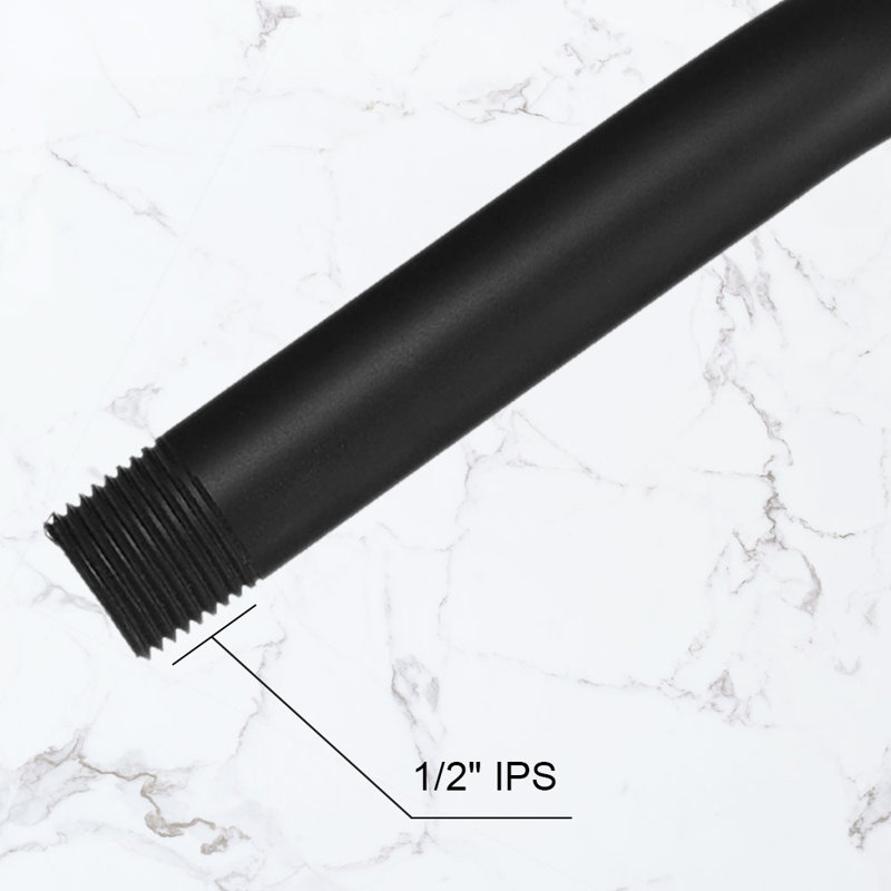 1/2" IPS x 8" Wall Mount Shower Arm with Sure Grip Flange, Oil Rubbed Bronze
