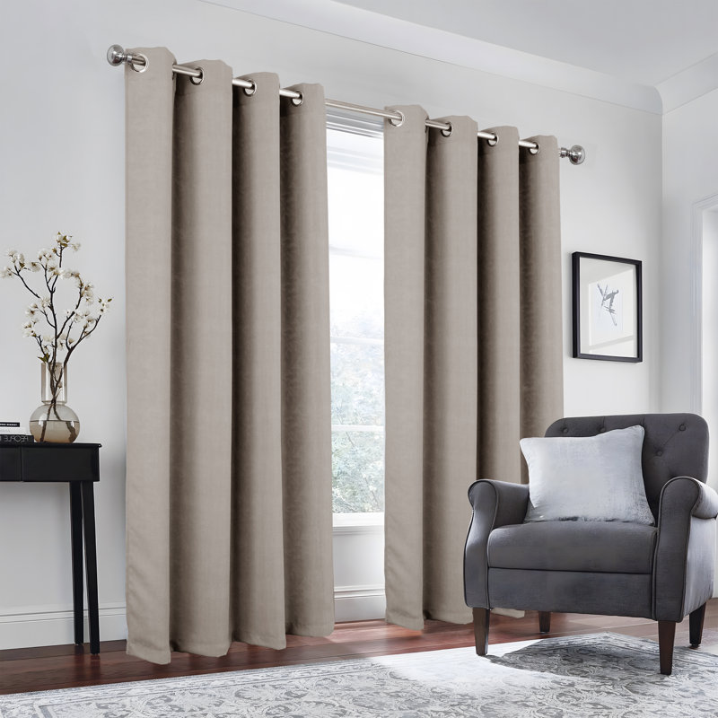 Rideau obscurcissant réversible Marina, L 52 po x L 95 po, Argent argent