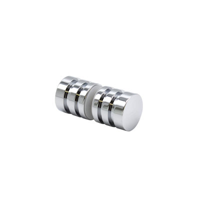 FHC DK107CH Bouton classique classique de 1 diamètre dos à dos - Chrome poli