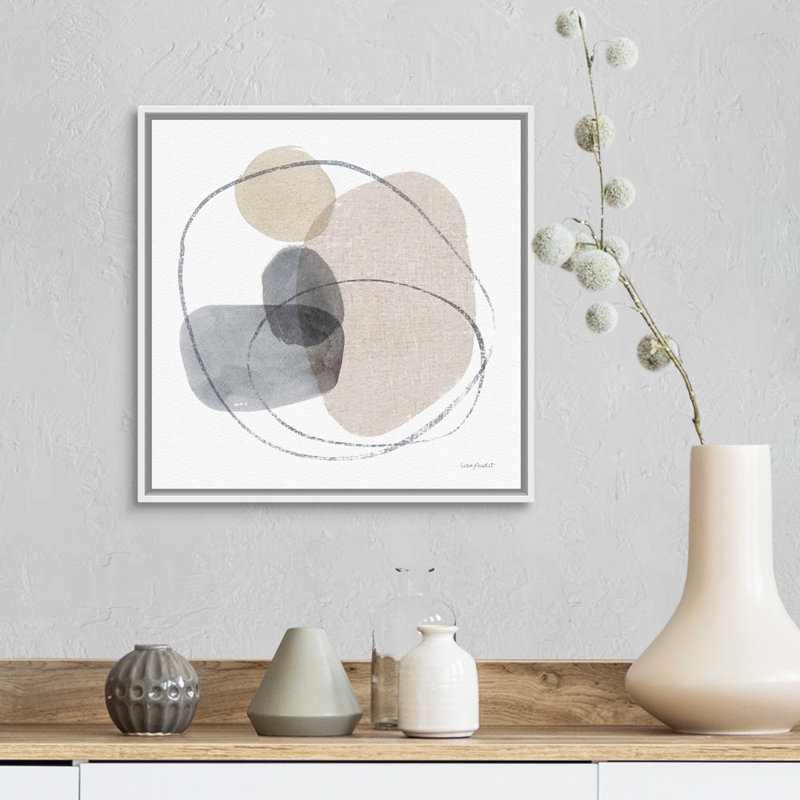 «Think Neutral 08» par Lisa Audit - reproduction d'art, Toile blanche encadrée, H 18 po x l 18 po x P 1,75 po