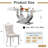 Modern Glass Dining Table Set, Clear Glass Dining Table with Stainless Steel Pedestal & Dining Chairs, 70" Rectangle Dining Room Table and Chairs Set, Luxury Kitchen Table Set-539541701-539541696-539541697
