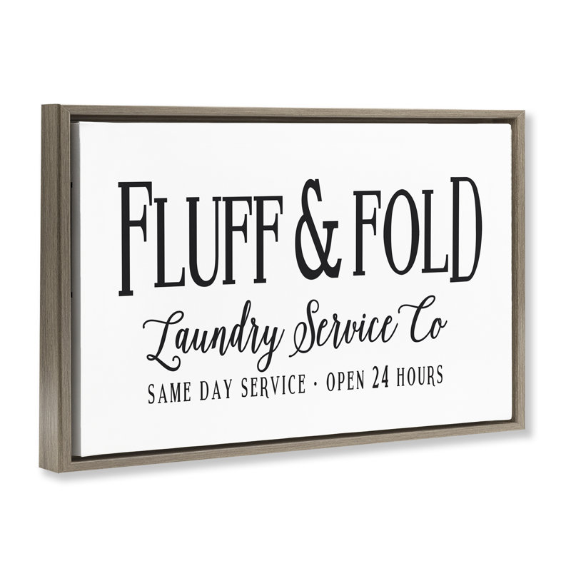 Toile flottante Fluff & Fold Laundry, Cadre flottant orme Montalcino, H 21 po x l 31 po