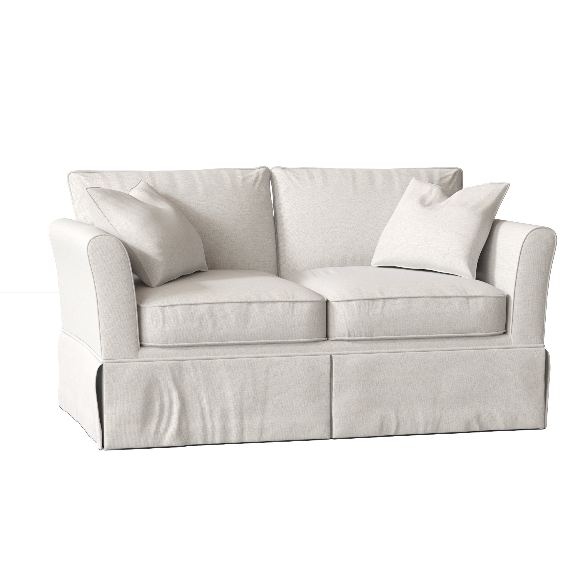 Shelby 60'' Upholstered Loveseat, Bevin Natural Linen Blend