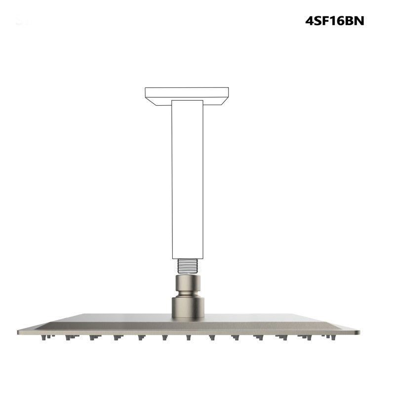 Rain Rain Shower Head 1.8 GPM GPM, Brushed Nickel