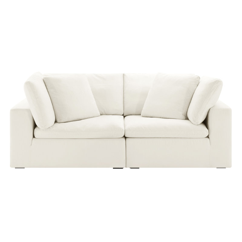Calana Luxe 2-Piece Modular Sofa, Flannigan Cotton, 2 Piece