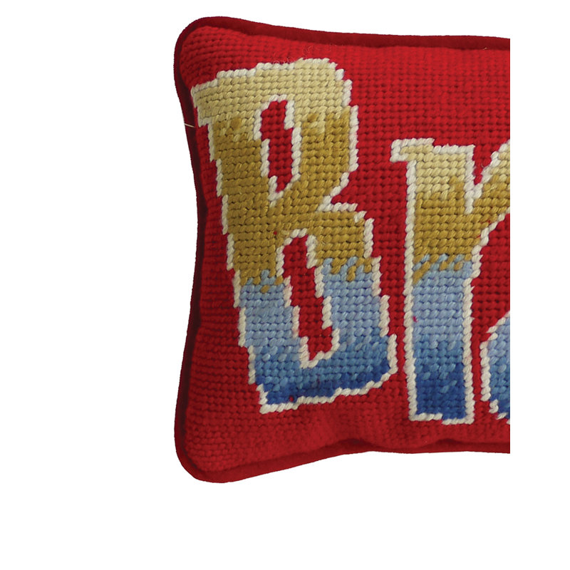 Brat Needlepoint Petite Throw Pillow