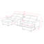 Canapé modulaire moderne avec console-1221124260