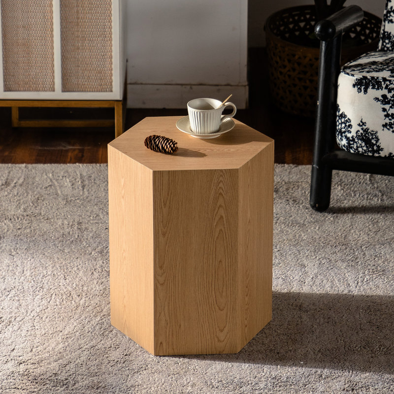 Table de bout hexagonale Nature Wood Grain