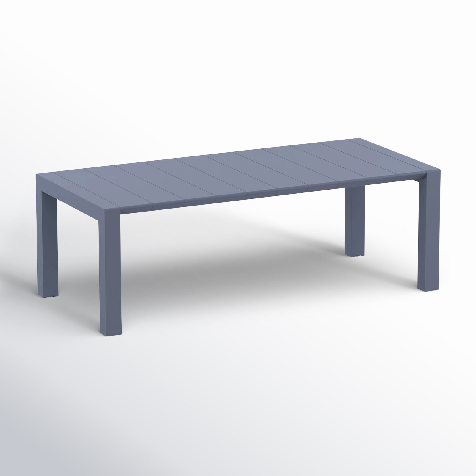 Spector 102" Extendable Patio Dining Table, Dark Gray, 39" W x 70" L x 29.5" H