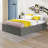 Queen Size Platform Bed Frame With 4 Storage Drawers And Hydraulic Lift Footboard Storage-229375897