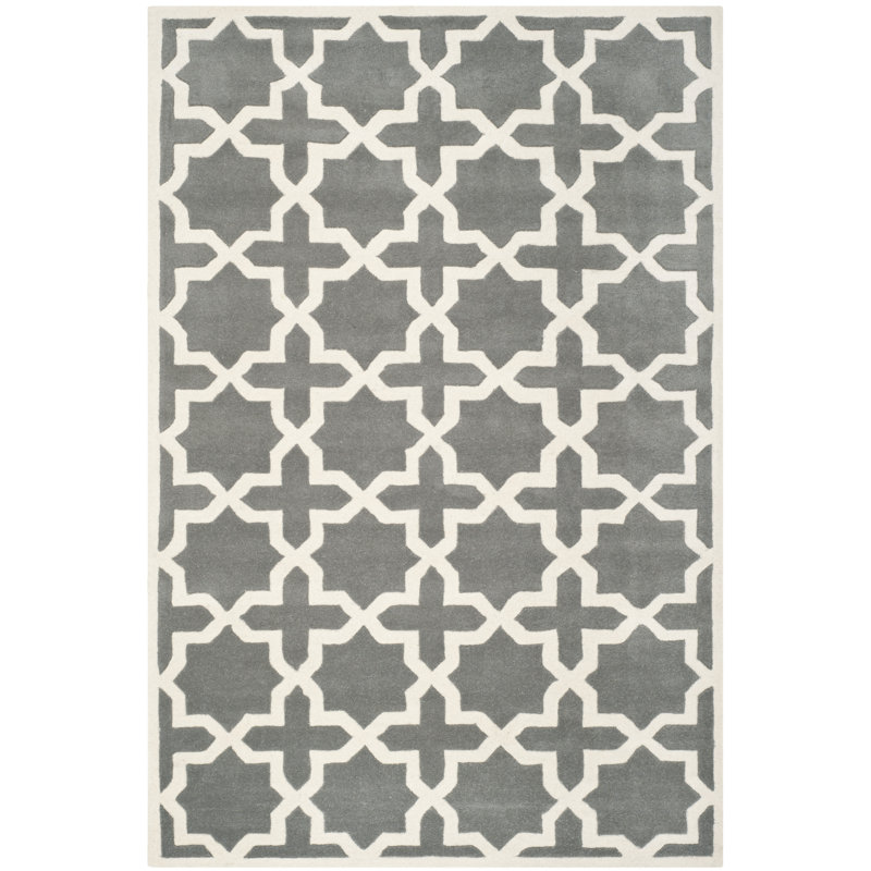 Étienne Geometric Wool Hand Woven Area Rug, Rectangle 122 x 183 cm