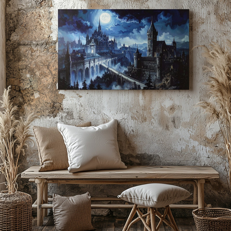 Art gothique au clair de lune, H 30 po x l 30 po