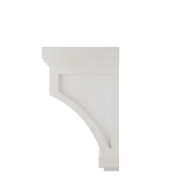 Corbeau en bois cannelé à décor rétro, H 13 po x l 7 po x P 7,5 po, Blanc craie cendré