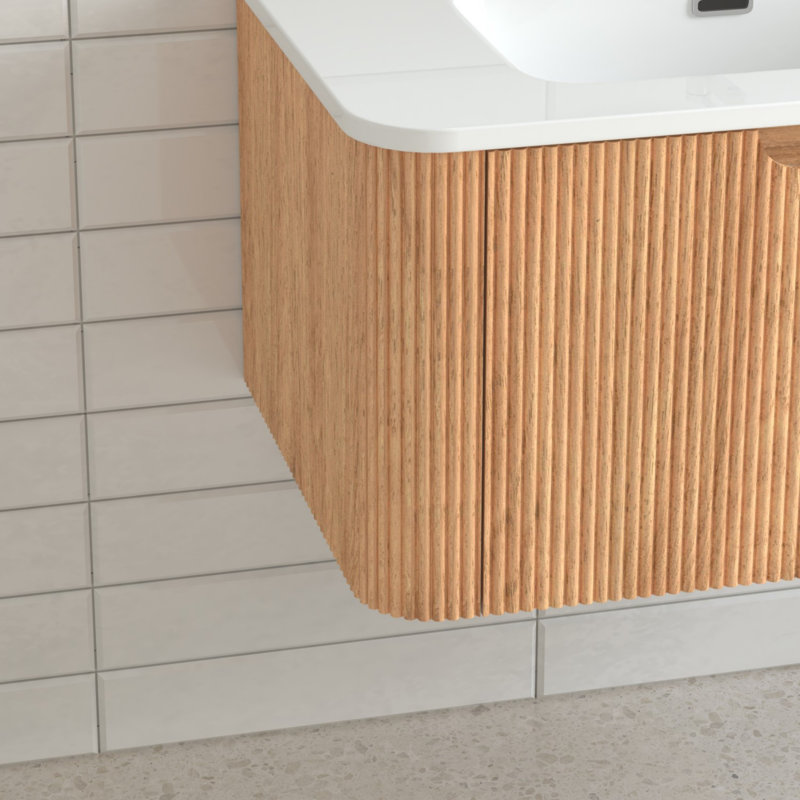 Meuble-lavabo mural flottant pré-assemblé avec lavabo, 24"