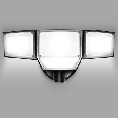 1 projecteur d'extérieur résistant aux intempéries à 3 têtes