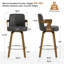  Tabouret de bar et de comptoir pivotant 26 po avec accoudoirs-1133355897-1113464005