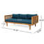 Lit de jour 3 places avec structure en bois - poids du colis de 92,88 lb x 34,5 po Largeur et coussins hydrofuges