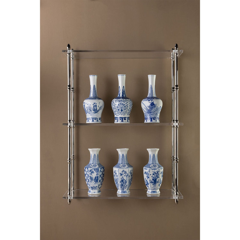 Garden of blue hex vases