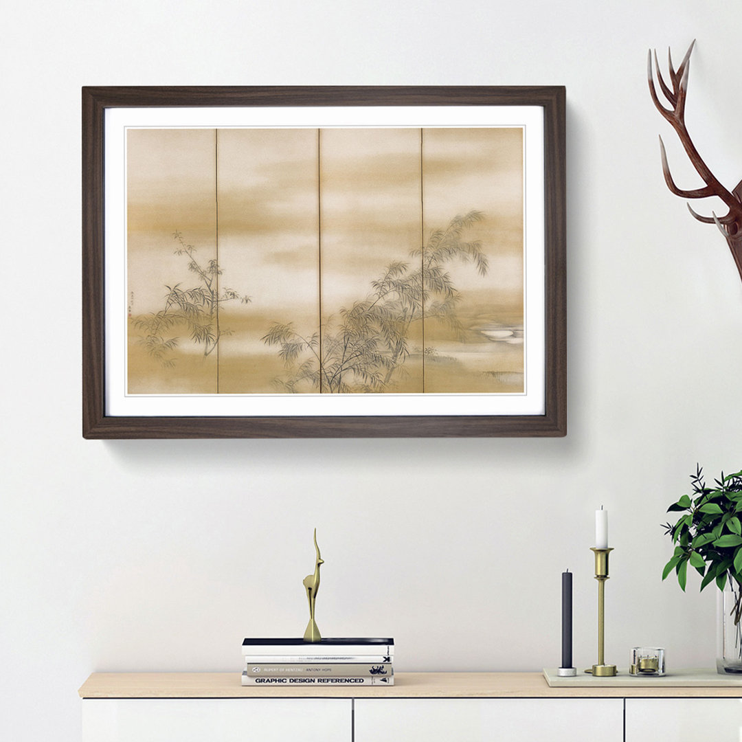 A Landscape View by Maruyama Okyo - Framed Print
