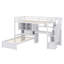 Lit mezzanine simple sur lit simple polyvalent avec bureau intégré, rangement, compartiments d'escalier et tablettes-1696401299