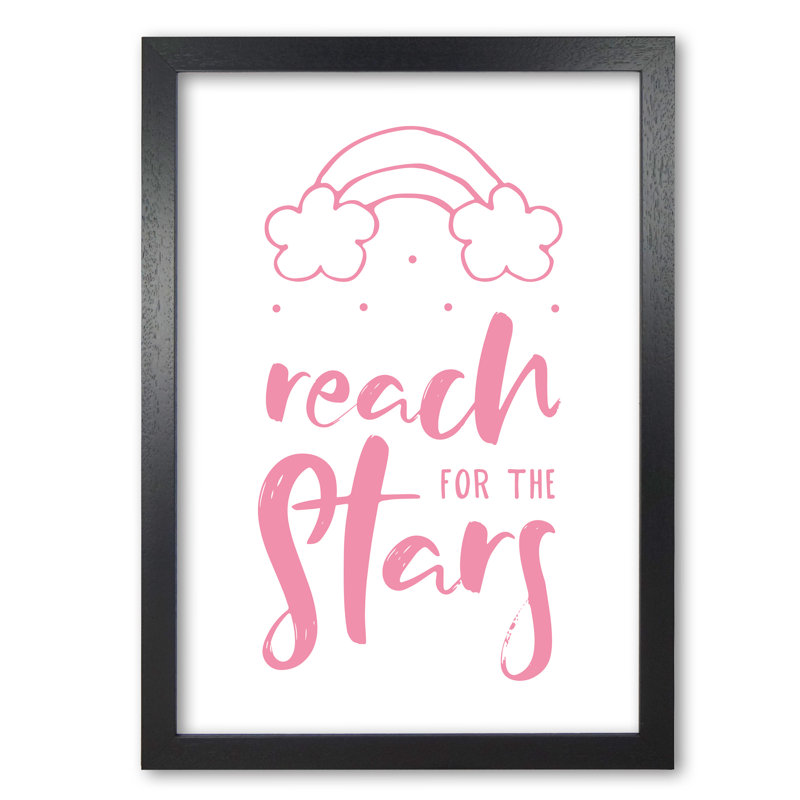 Reach For The Stars - Print, Black Grain Frame, 30 cm H x 21 cm W x 5 cm D