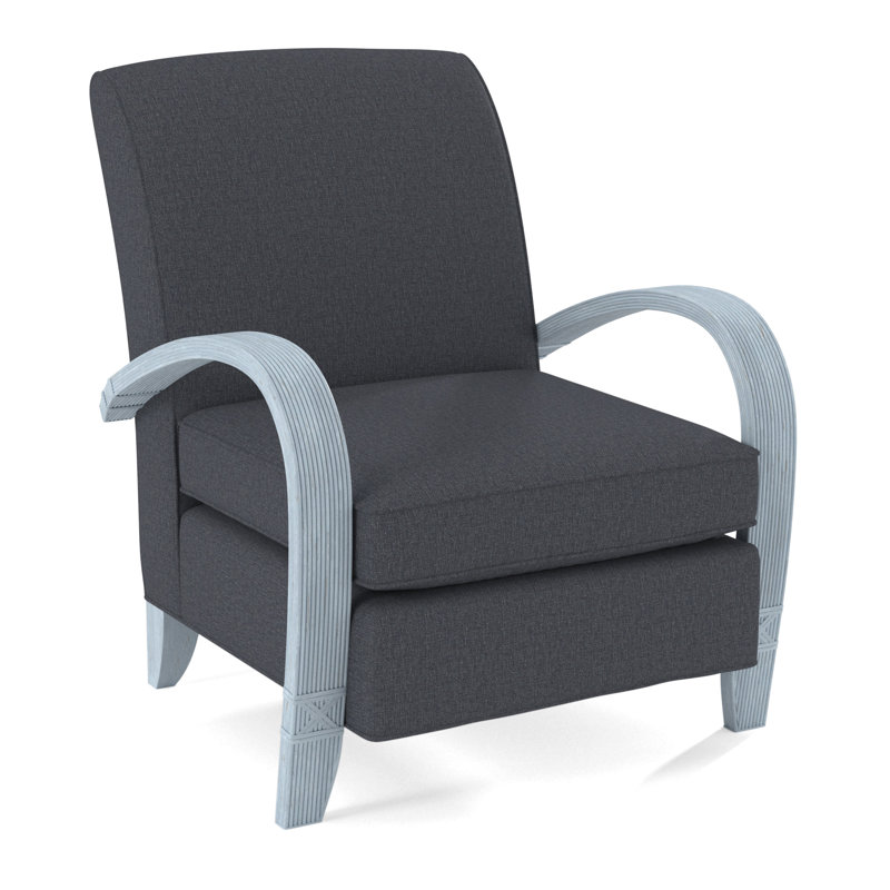 Vero Armchair, Green and Blue Stripe; 0252-54, Sea Glass