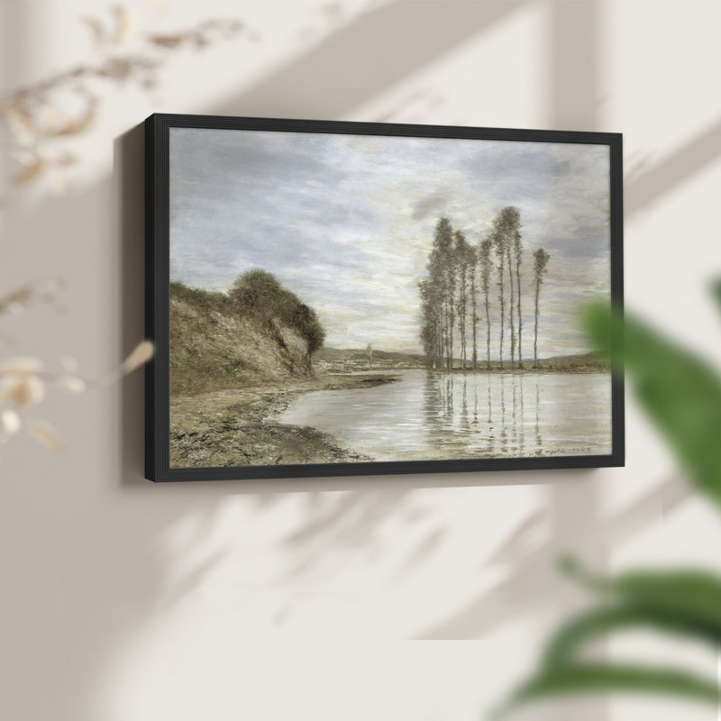 Paysages rétro-CCXC III-impression encadrée - réaménageable, H 22 po x l 28 po, Noir