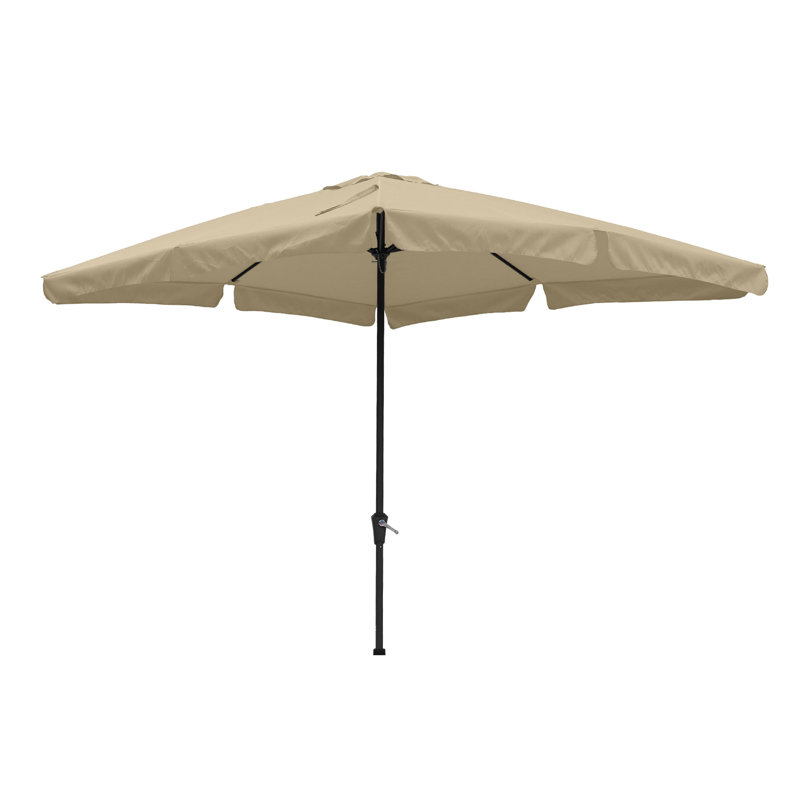 Parasol de marché rectangulaire avec auvent à jupe 10 'x 8' Havelka, Beige
