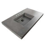 Newterra Concrete Handmade Rectangular Console Bathroom Sink