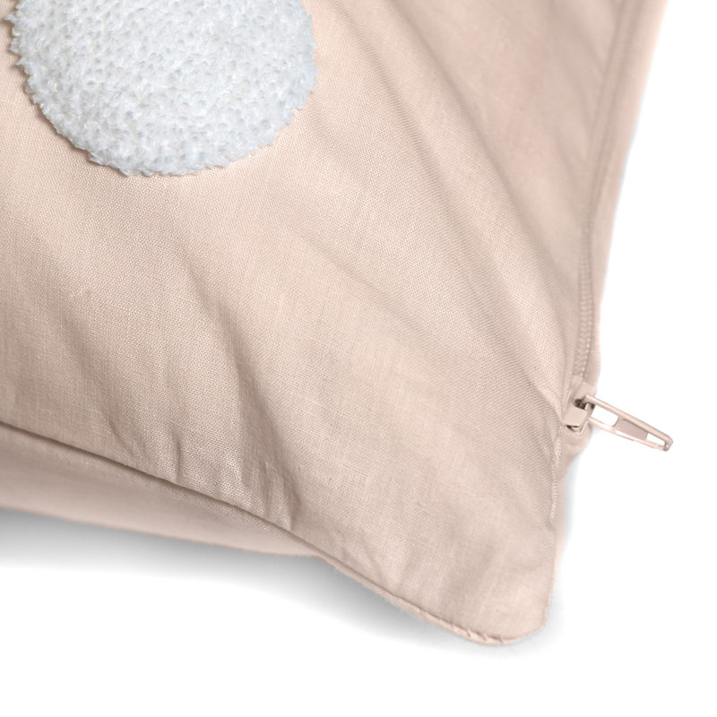Dot Garden Polka Dots Square Throw Pillow Cover, Pink