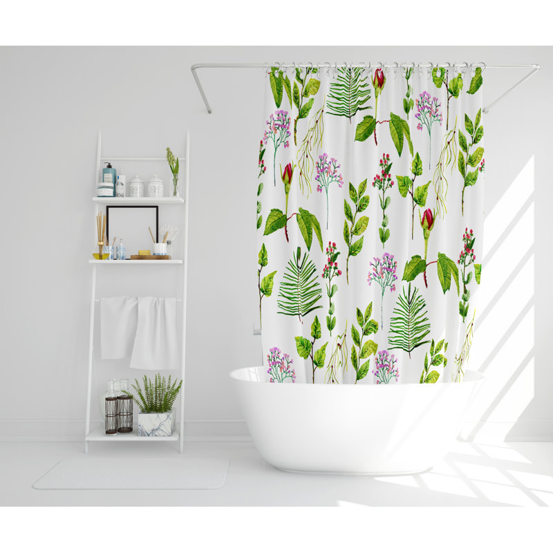 Kaeden Polyester Shower Curtain Set, 168cm H x 168cm W