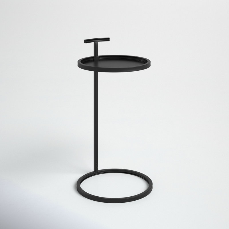 Table d'appoint Auzie, Noir, Diamètre de 14 po