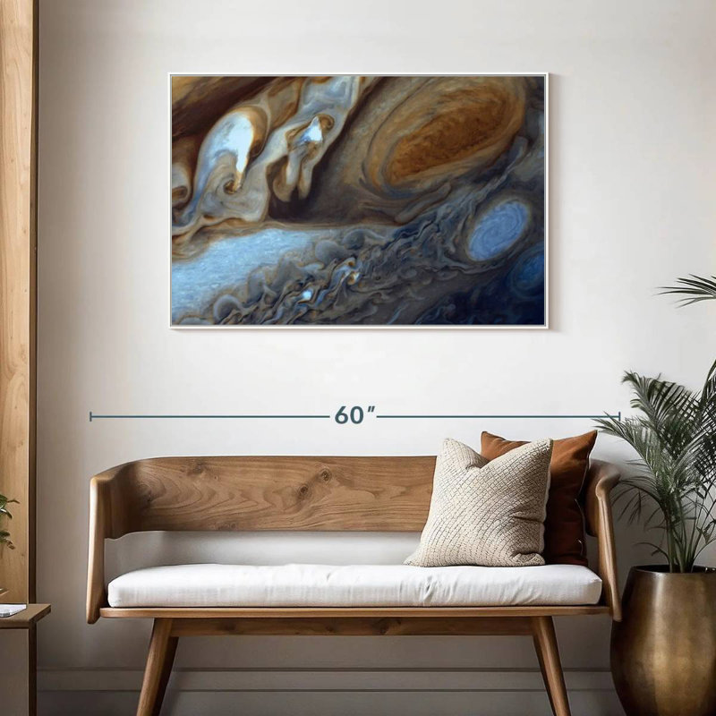 Formation du nuage de Jupiter, Cadre flottant blanc, 43 po x 29 po