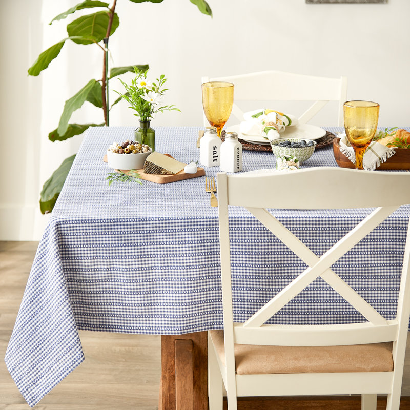 Nappe Jhamere Farmhouse Gingham 60 x 104, Bleu, 120 po x 60 po